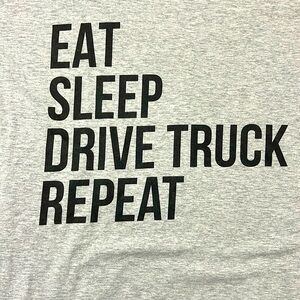 Truck Driver Tee Shirt Graphic Tee Shirt Heather Gray NWOT size 2XL